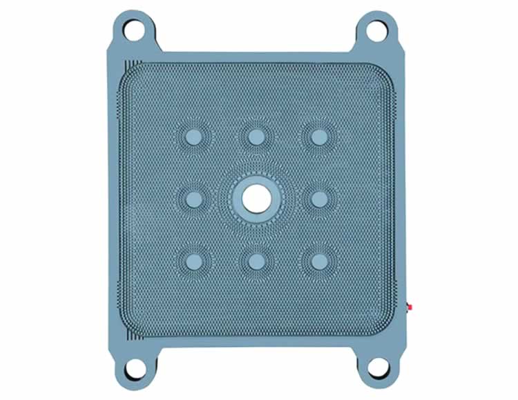 High pressure diaphragm drain liquid filter plate